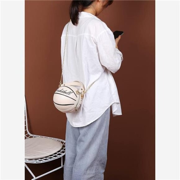 Basketball Purse Bag Shoulder Handbag Messenger Handbag Mini Zipper Women's - Picture 2 of 8